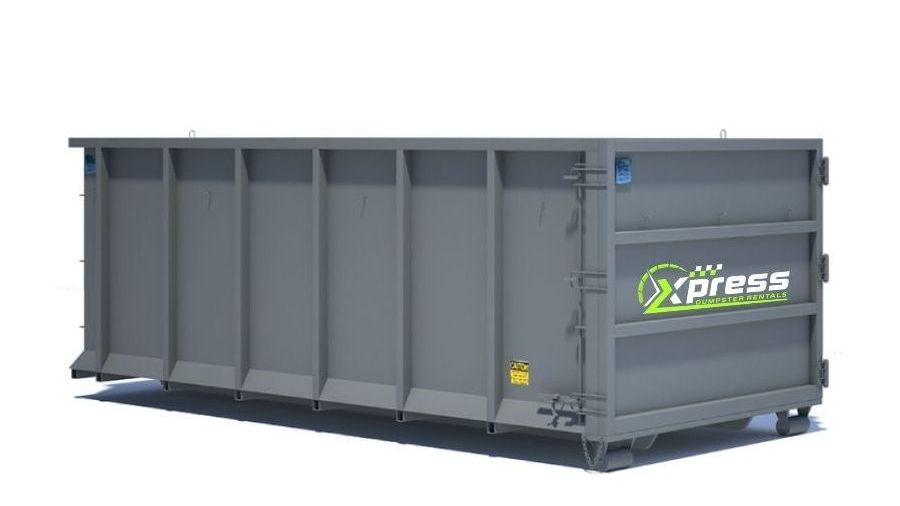 20 yard roll-off dumpster for Manassas construction, kitchen remodels, and flooring disposal.