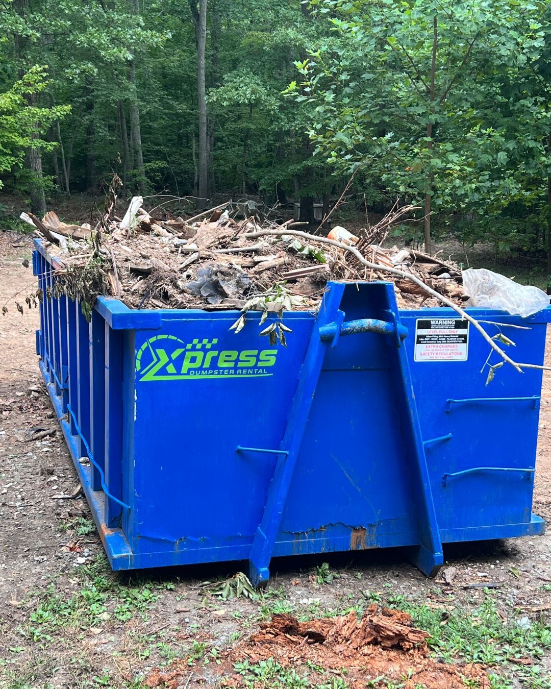 Residential dumpster rental Warrenton VA for yard debris
