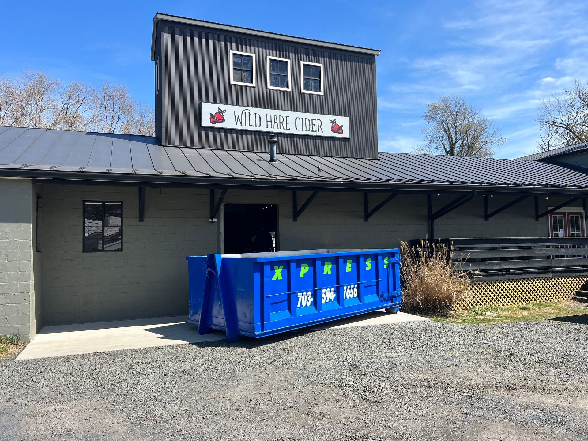 commercial cleanout with 20-yard dumpster in the town of  Warrenton
