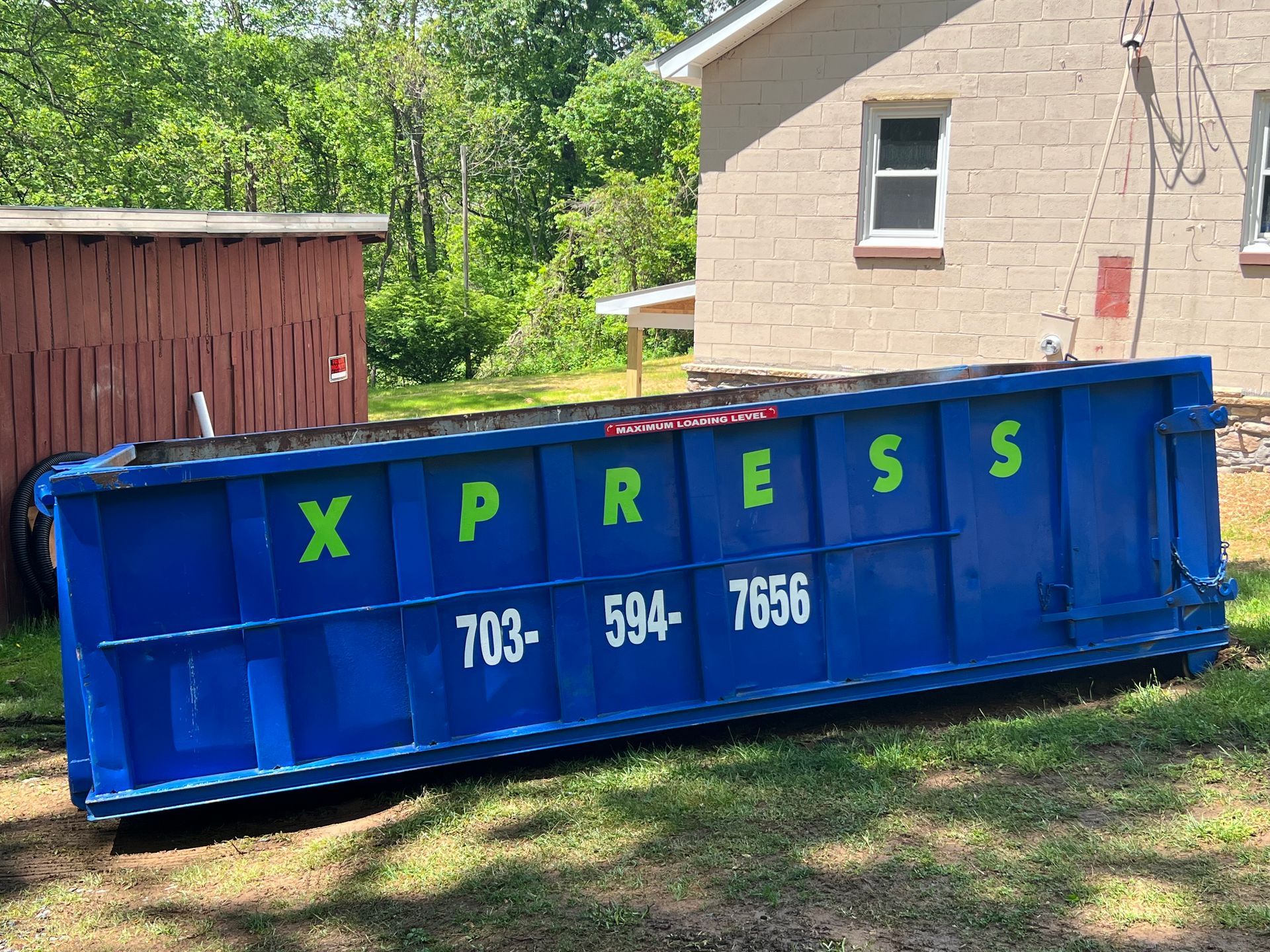 Residential dumpster rentals in Marshall VA for home cleanouts, downsizing, and spring cleanup projects.