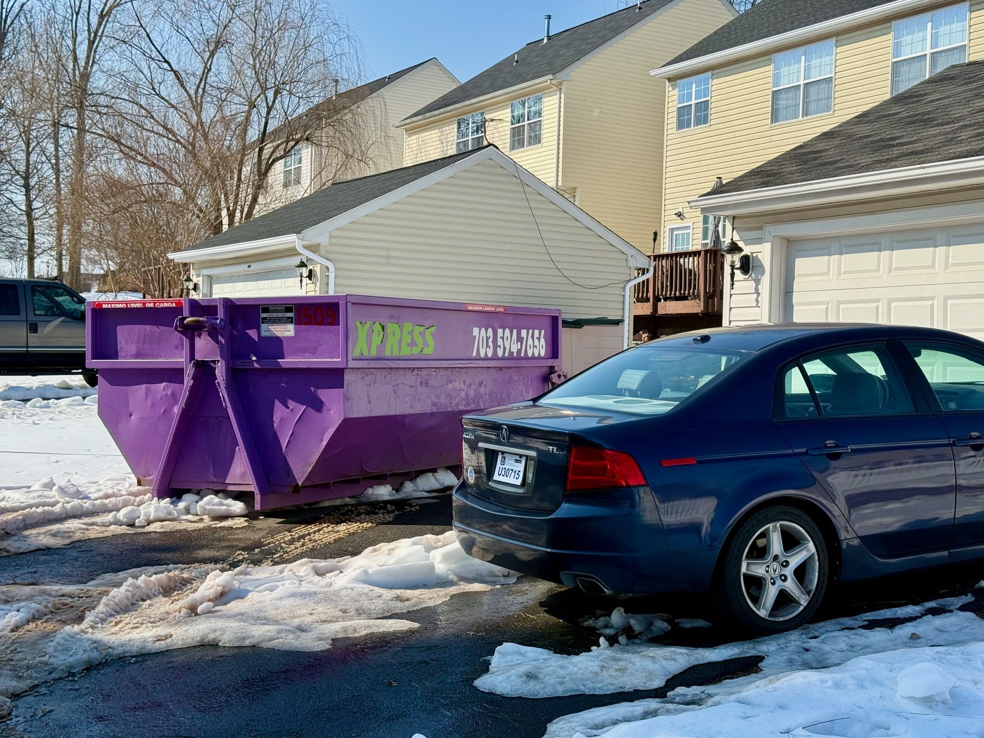 Dumpster rental in Gainesville, Virginia for kitchen renovation cleanup