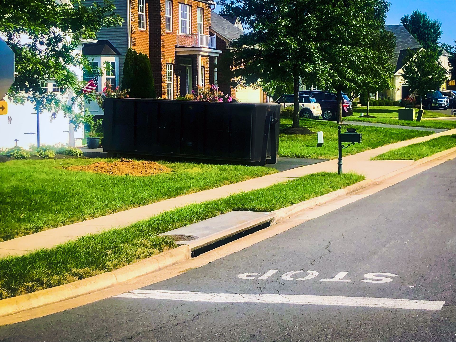 Residential roll-off dumpster rental for home cleanout in Prince William County, VA.