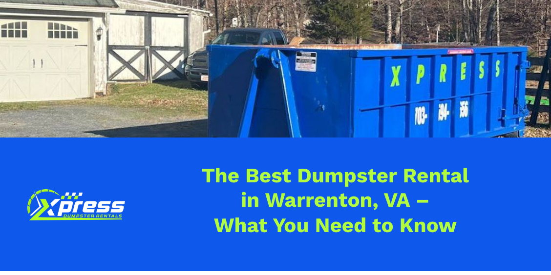 Dumpster Rental Warrenton VA