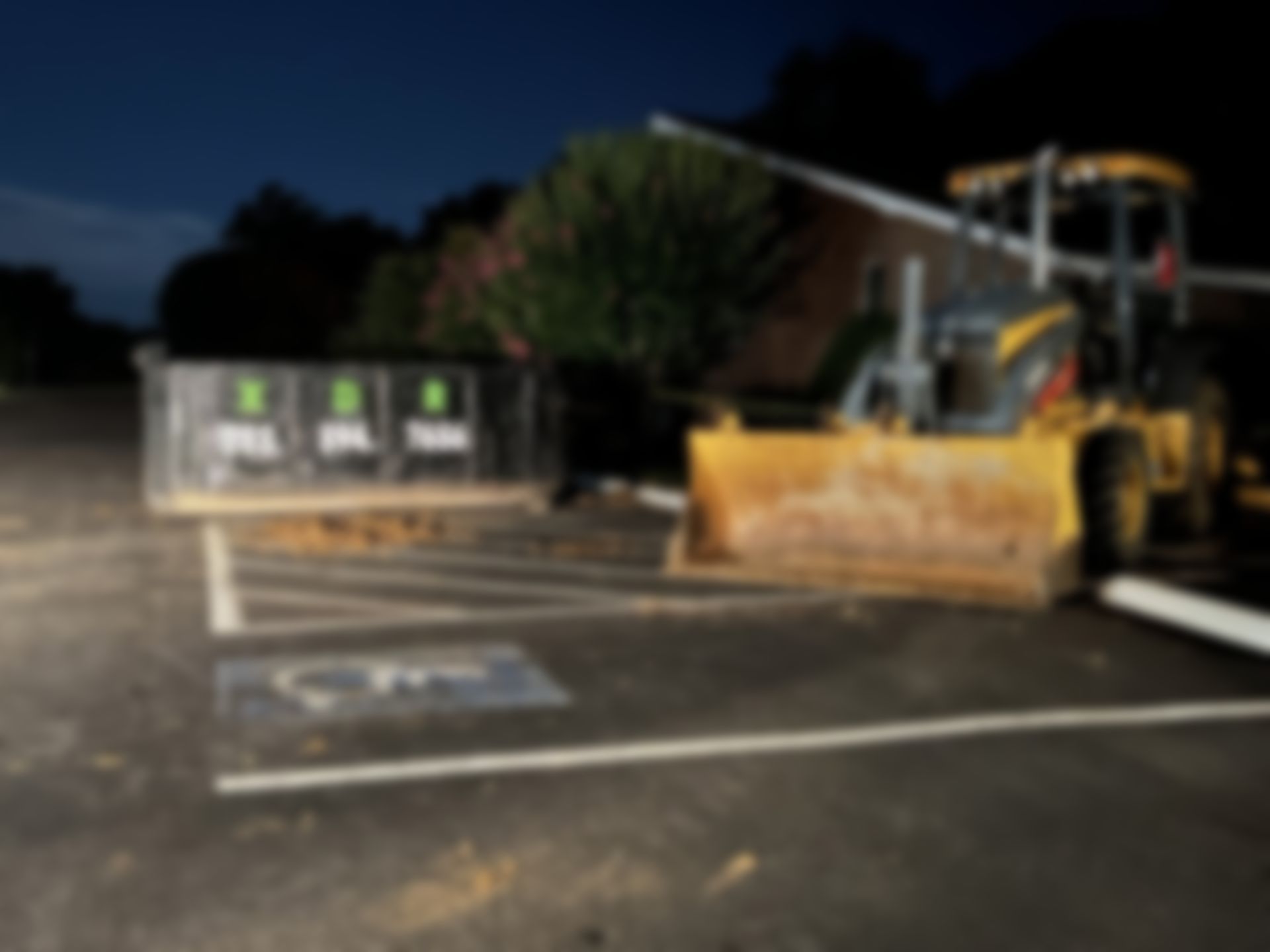 15 Yard Construction roll off dumpster at a church in Warrenton, VA