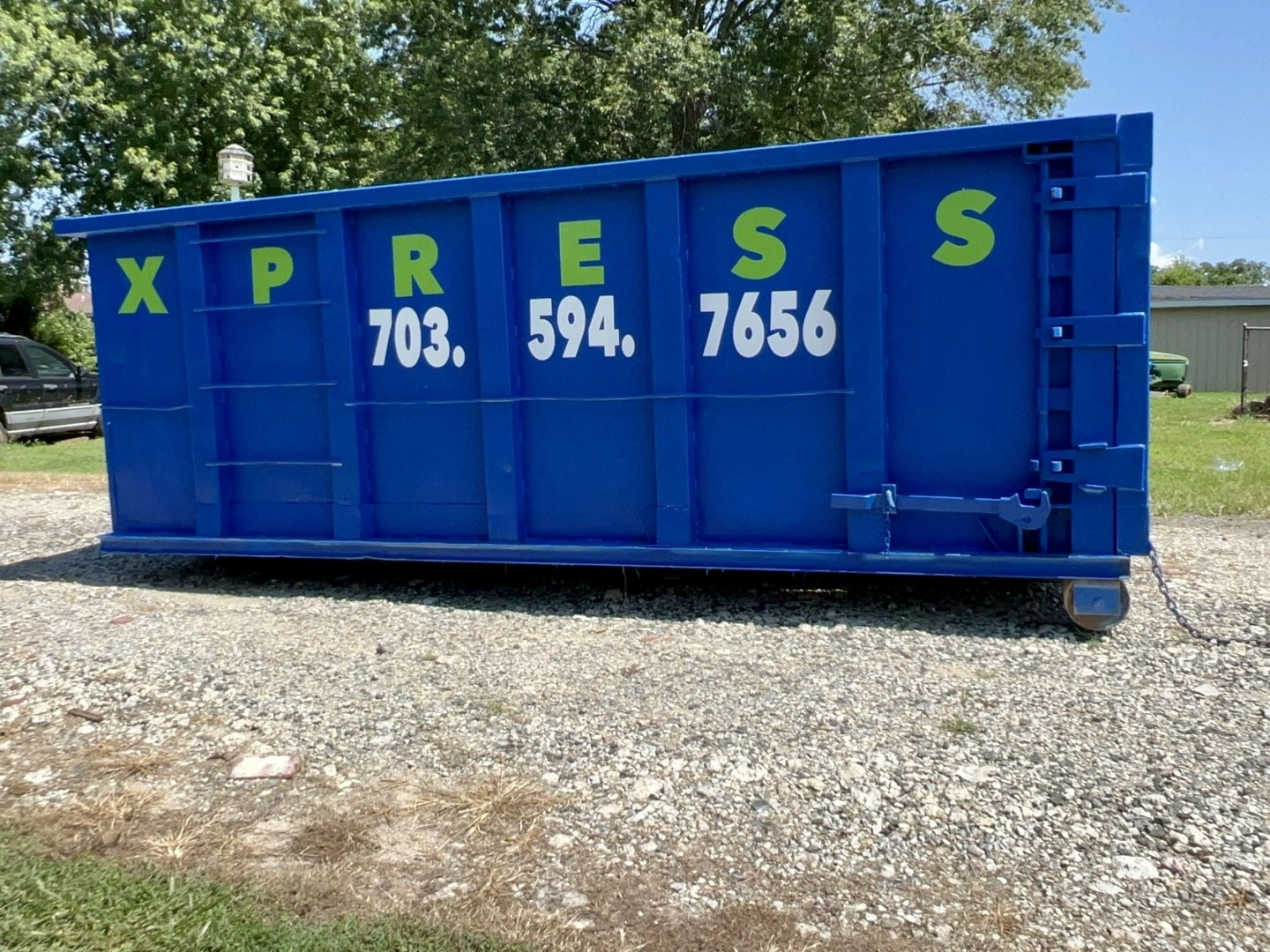dumpster rental in Catlett VA driveway placement