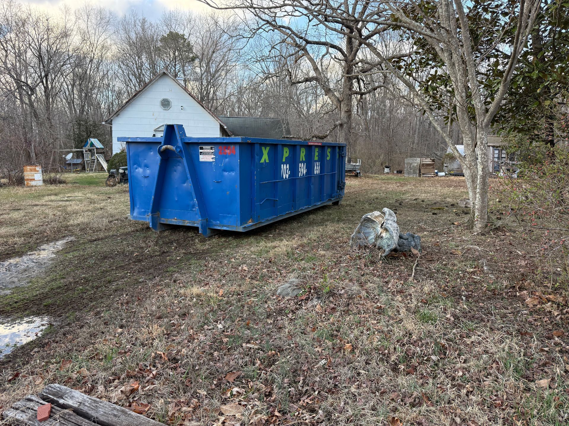 yard waste dumpster rental in Culpeper VA for landscaping debris and brush removal