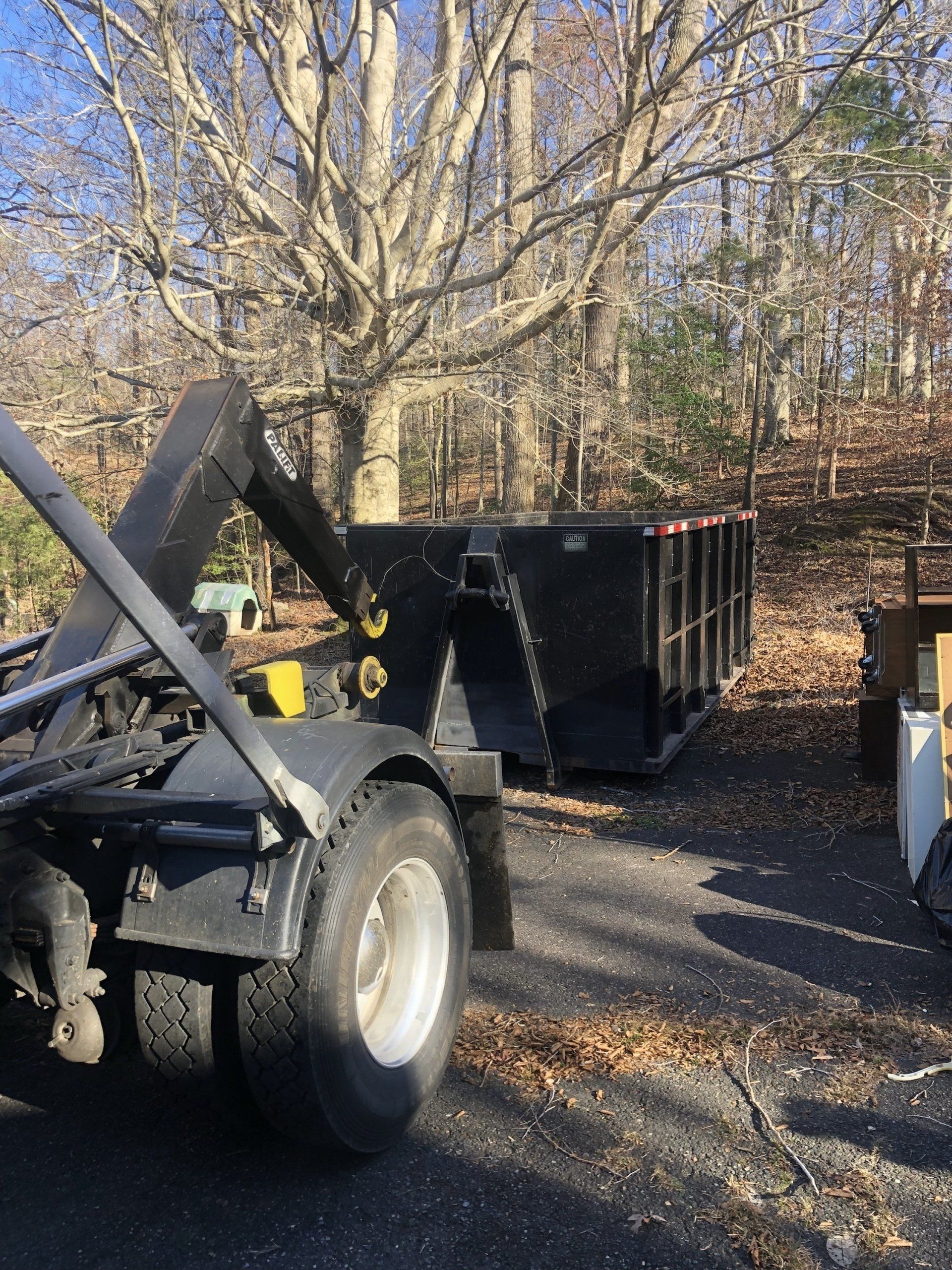 Home decluttering project using junk removal dumpster rental in Manassas VA