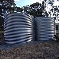 two stainless steel tanks