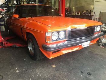 old orange car