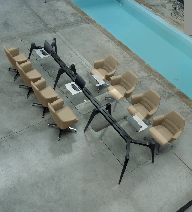 Tavolo conferenze trasparentee