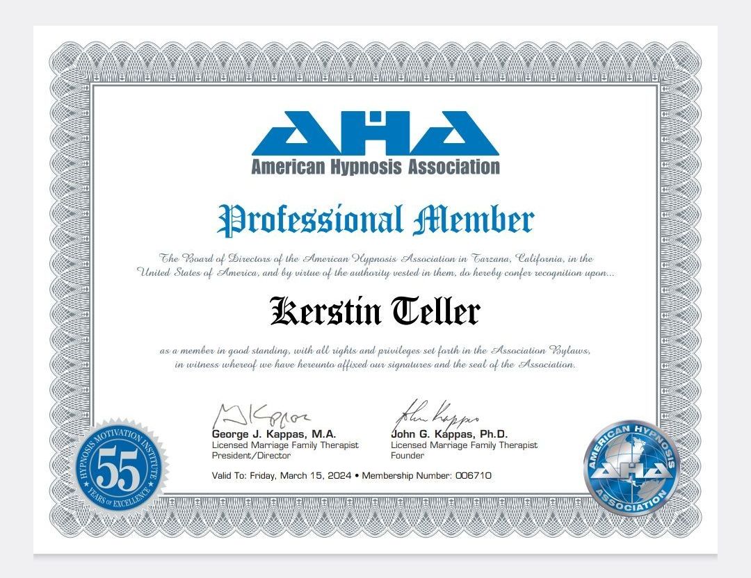 A certificate for a professional member of the american hemostatic association