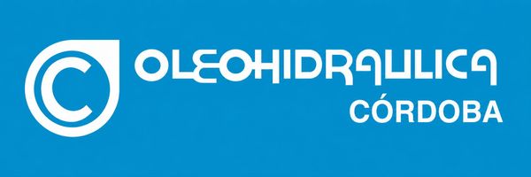 Logo blue and white for Oleohidraúlica Córdoba