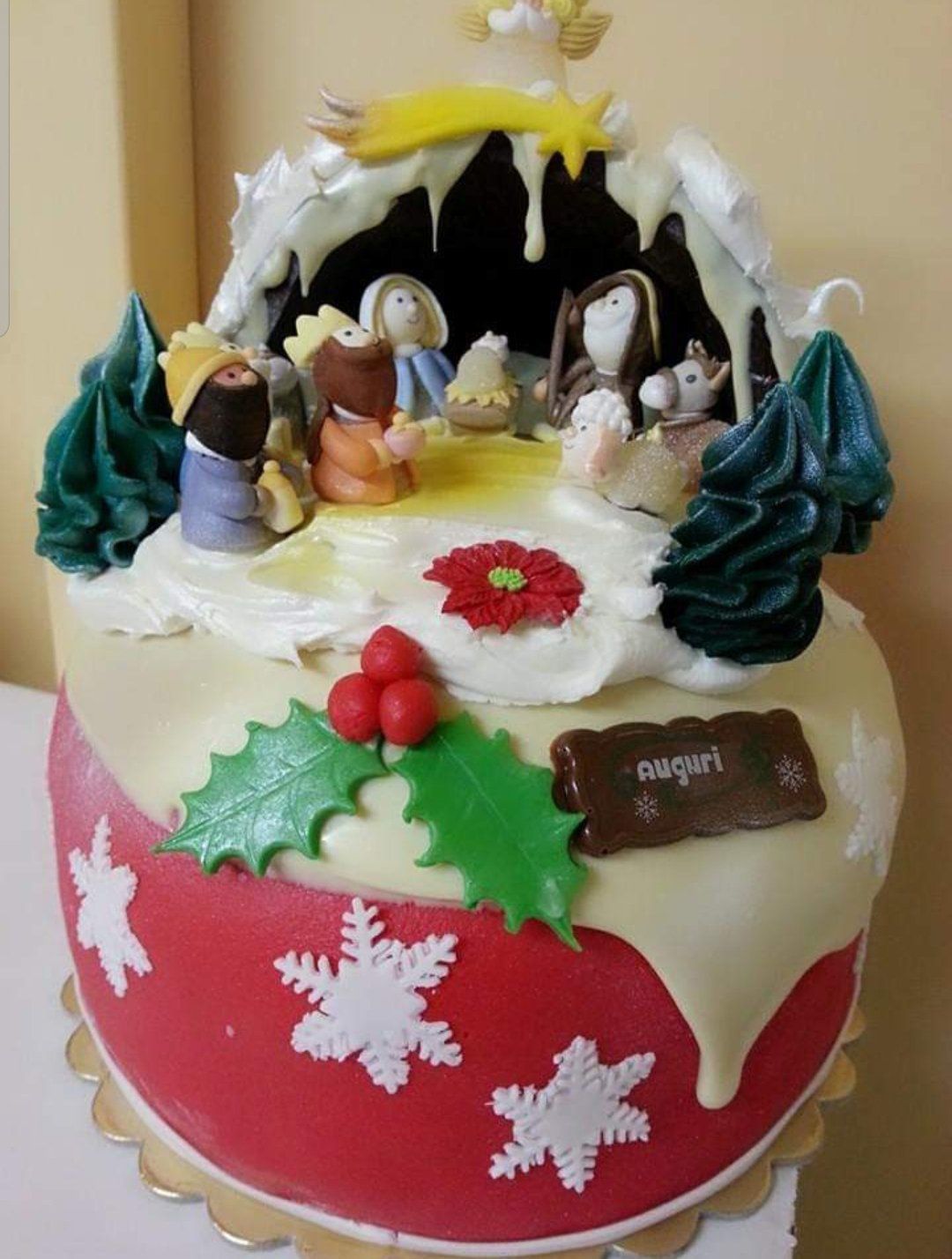 Torta villaggio natalizio