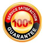 100% Service Satisfaction Emblem