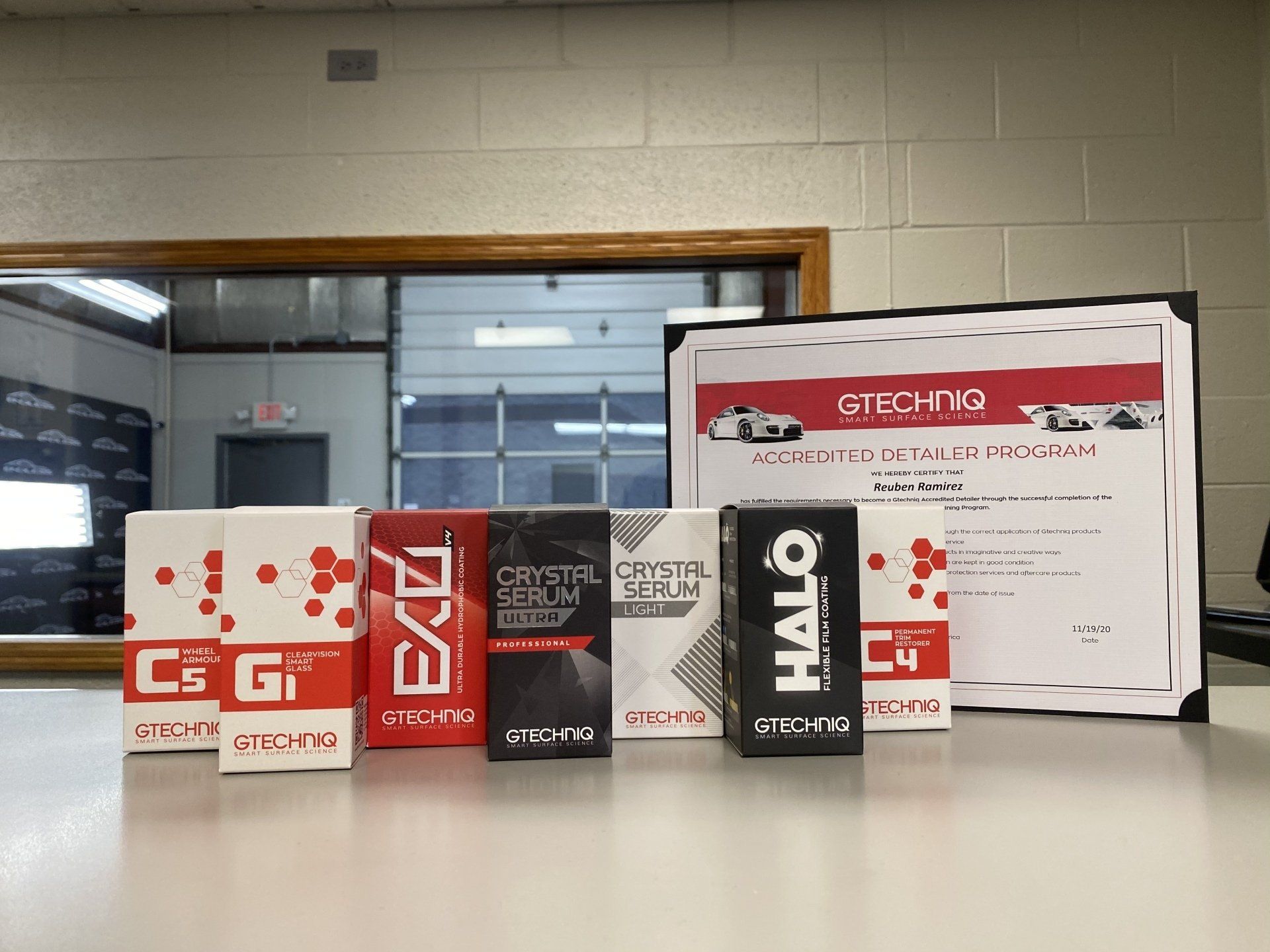 A group of boxes sitting on top of a table.