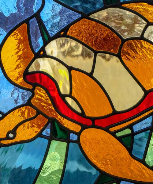 Stained-glass turtle