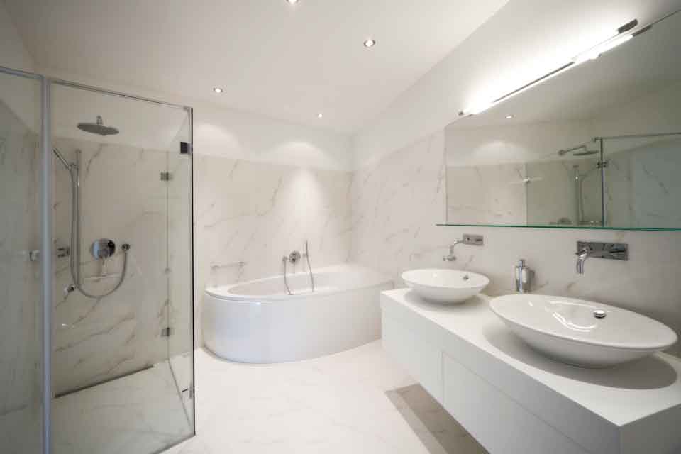 Bathroom With Glass Shower – Stuart, FL –  Monterey Glass Specialists