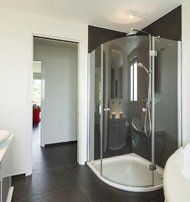 glass-enclosed shower