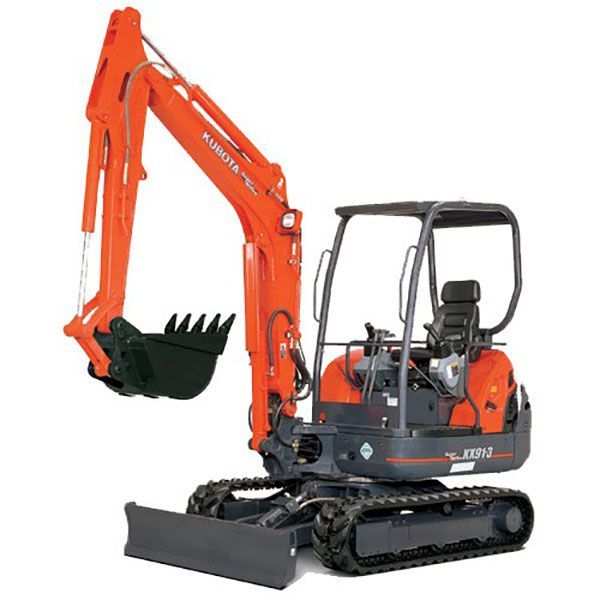 An Orange Mini Excavator — JC Hire In Nambour, QLD