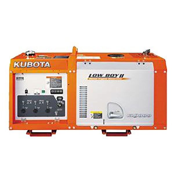 A Kubota Low Boy Generator Is Shown On A White Background — JC Hire In Bli Bli, QLD