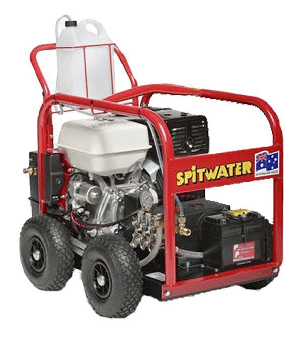 A Red Spitwater Machine With A Honda Engine — JC Hire In Maroochydore, QLD