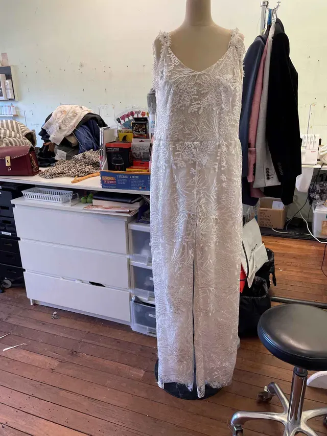 White Dress Alteration — South Perth, WA — Megan Adele Alterations