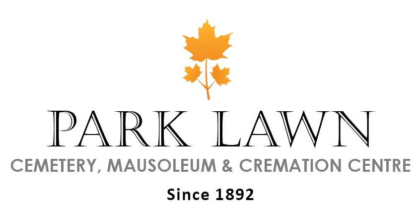 Park Lawn Cemetery, Mausoleum & Cremation Centre logo with orange maple leaf and &ldquo;Since 1892&rdquo;