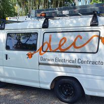 Darwin electrical Contractors service van — Electricians in Palmerston, NT