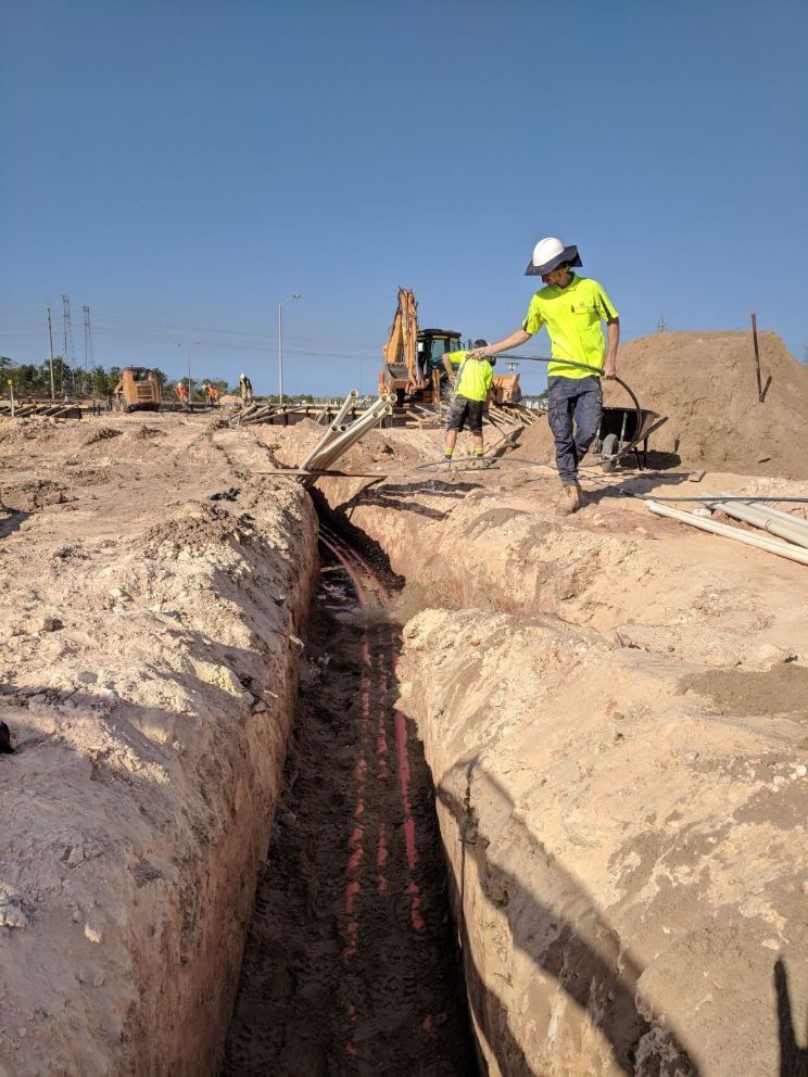Electrical Project In A  Commercial Construction Site — Electricians in Palmerston, NT
