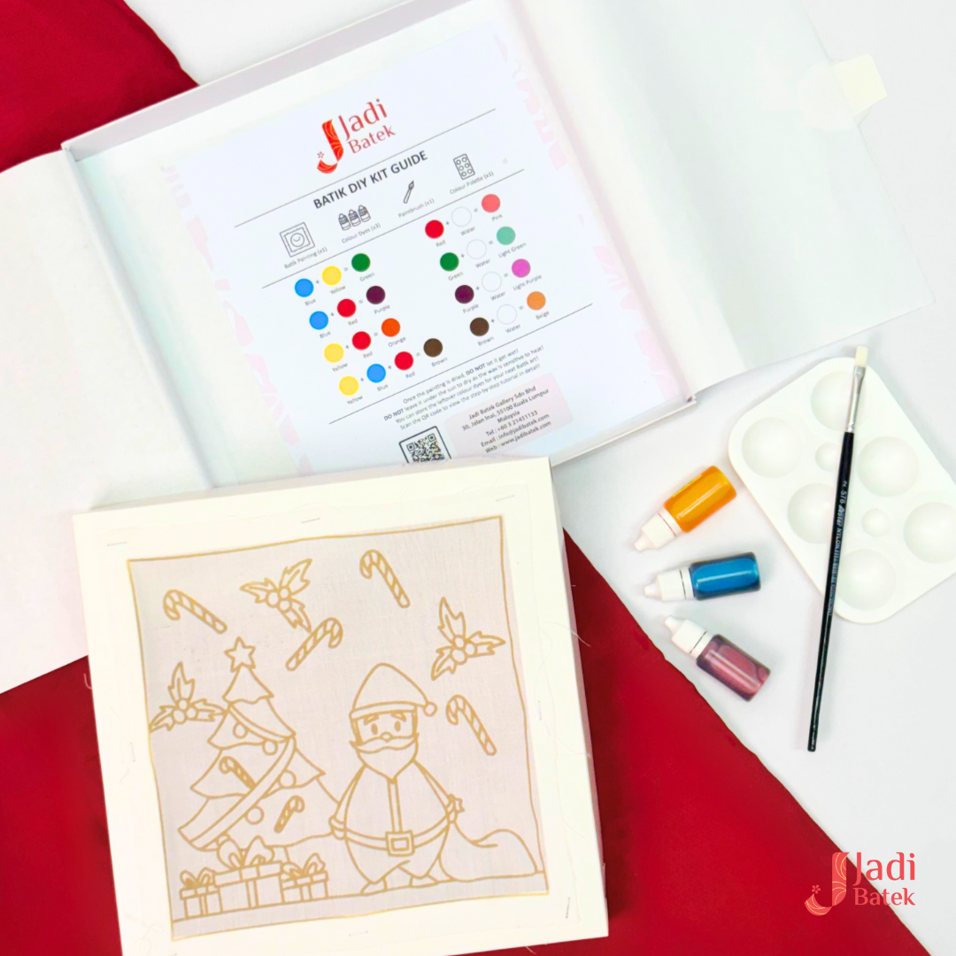 DIY Christmas Batik Gift Set for family-friendly holiday painting and gifting by Jadi Batek