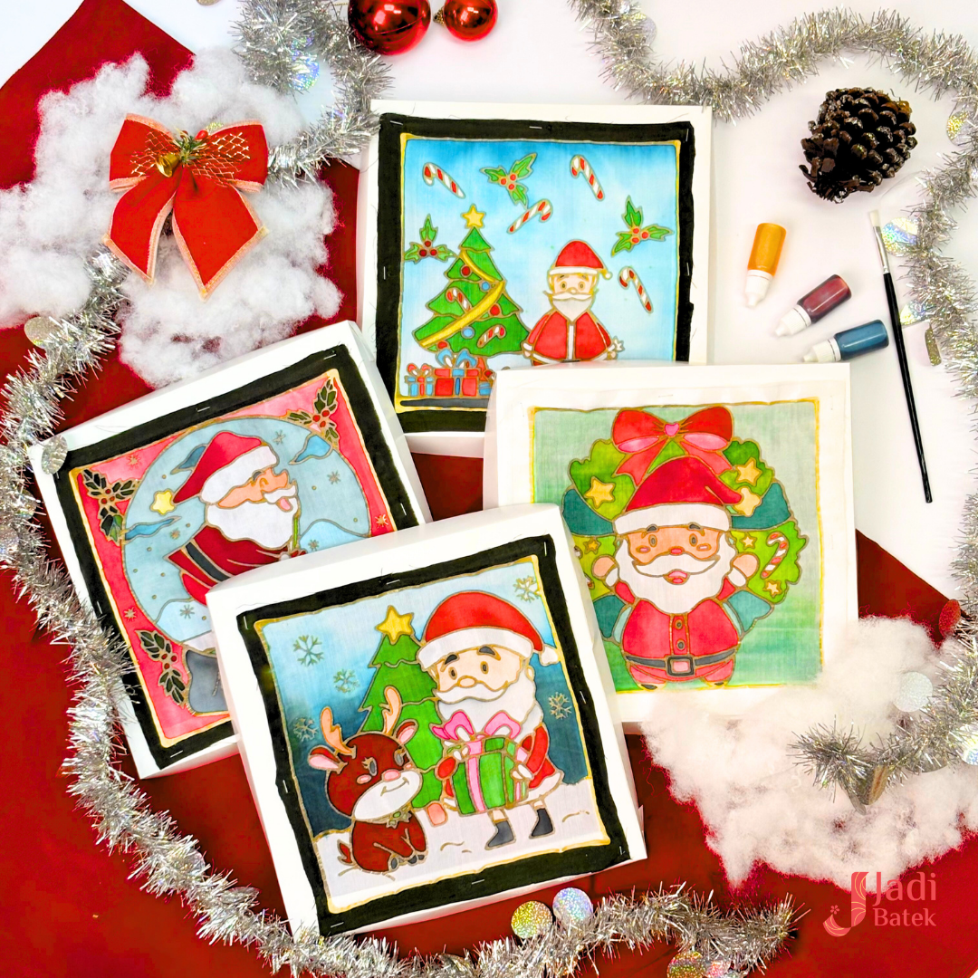DIY Christmas Batik Gift Set for family-friendly holiday painting and gifting by Jadi Batek