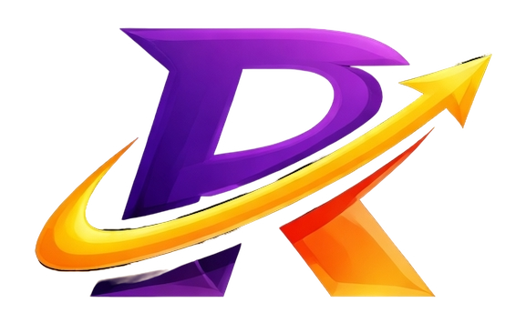 Purple and orange stylized “PK” logo with a yellow swoosh arrow
