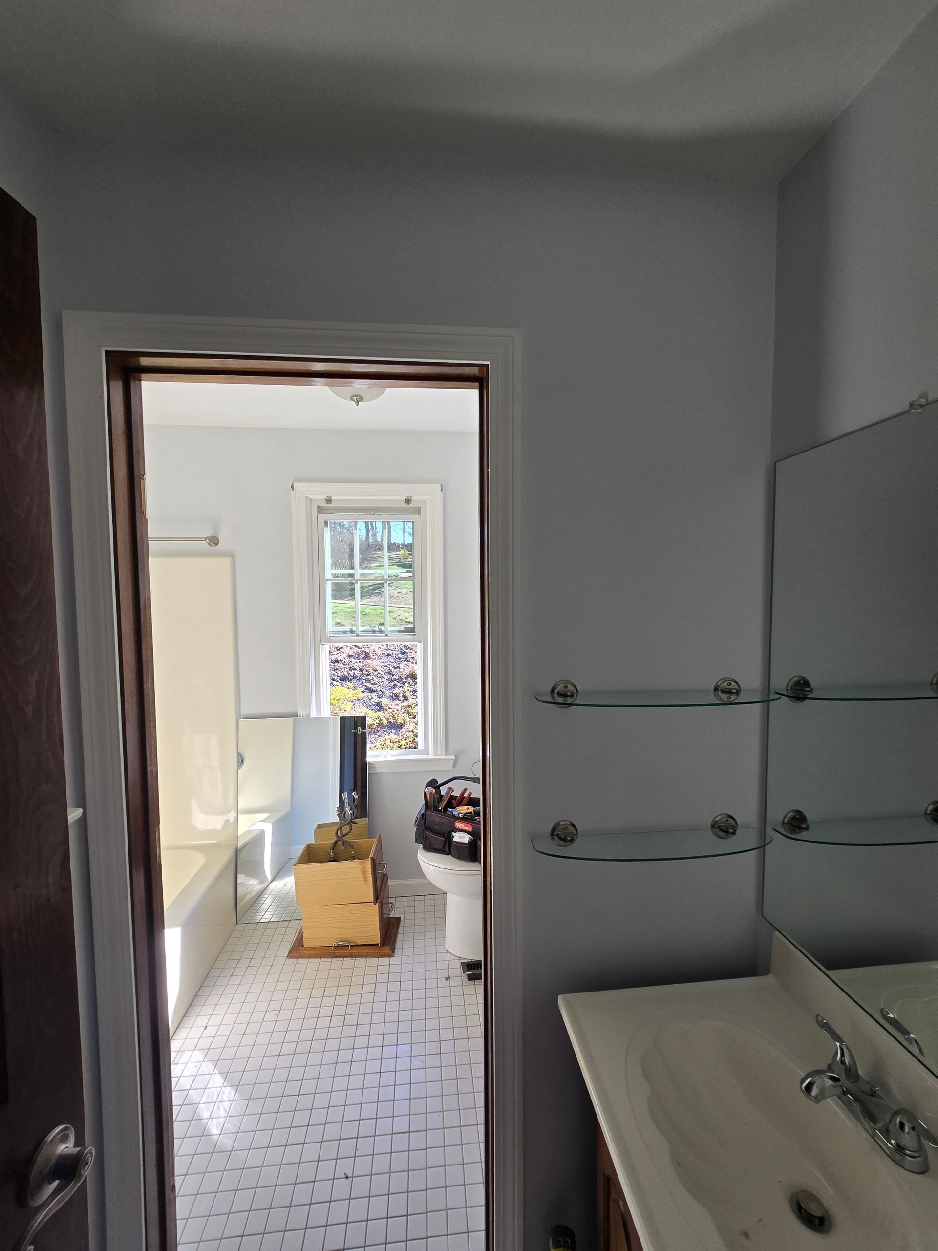 A bathroom with a jacuzzi tub and a toilet