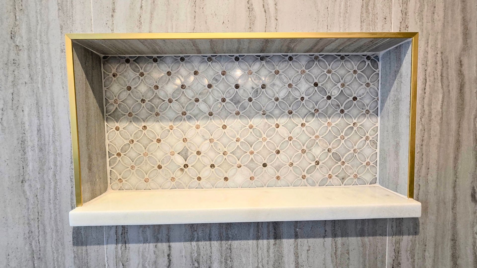 Shower shelve, niche install in Cheshire, CT