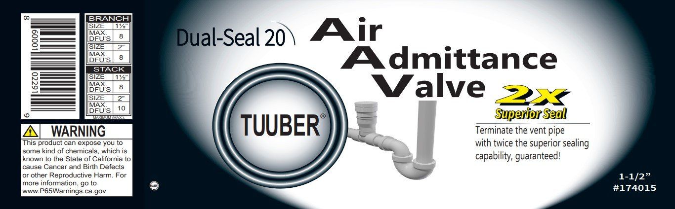 1-1/2 air admittance valve dfu information and insert