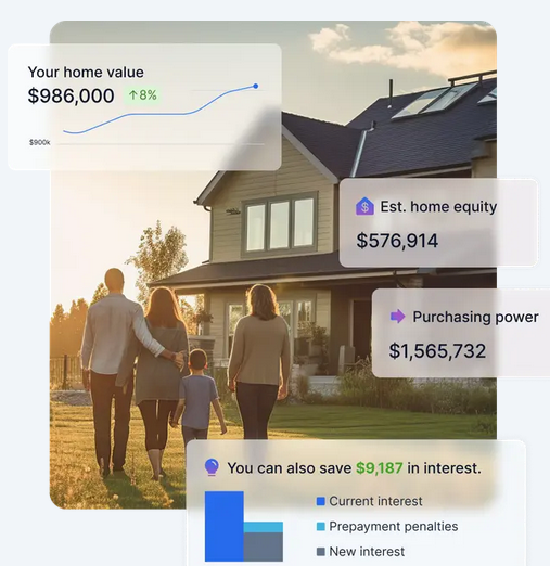family buying a new home