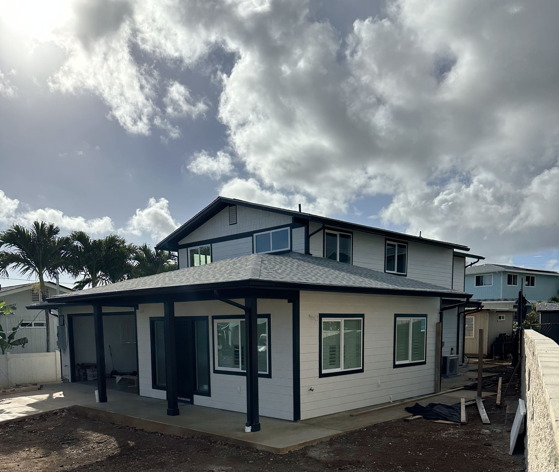 Front Exterior of White Cottage — Honolulu, HI — All Phase Construction LLC