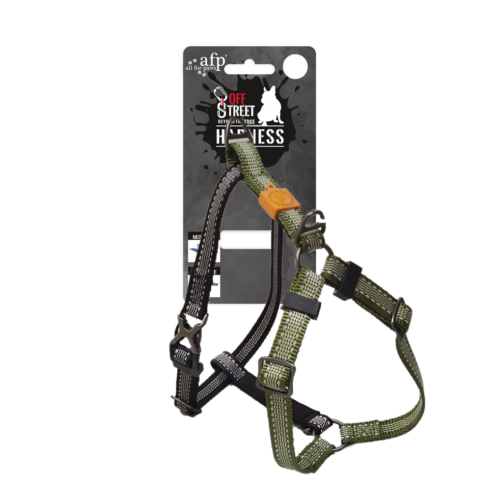 AFP Off Street - Dog Non-Pull Harness Olijfgroen L