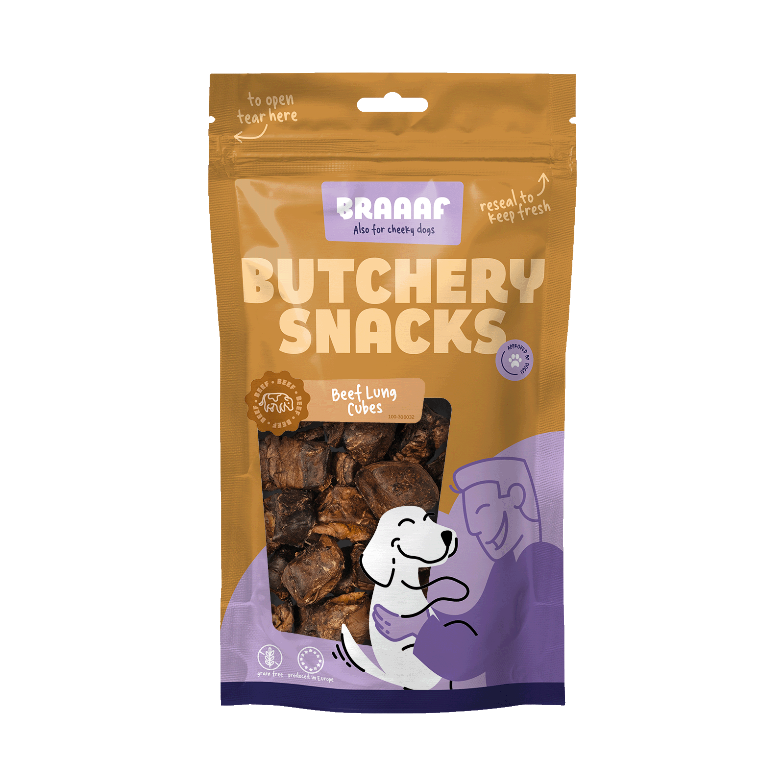 Braaaf Butchery Snacks Runderlong blokjes 85 g