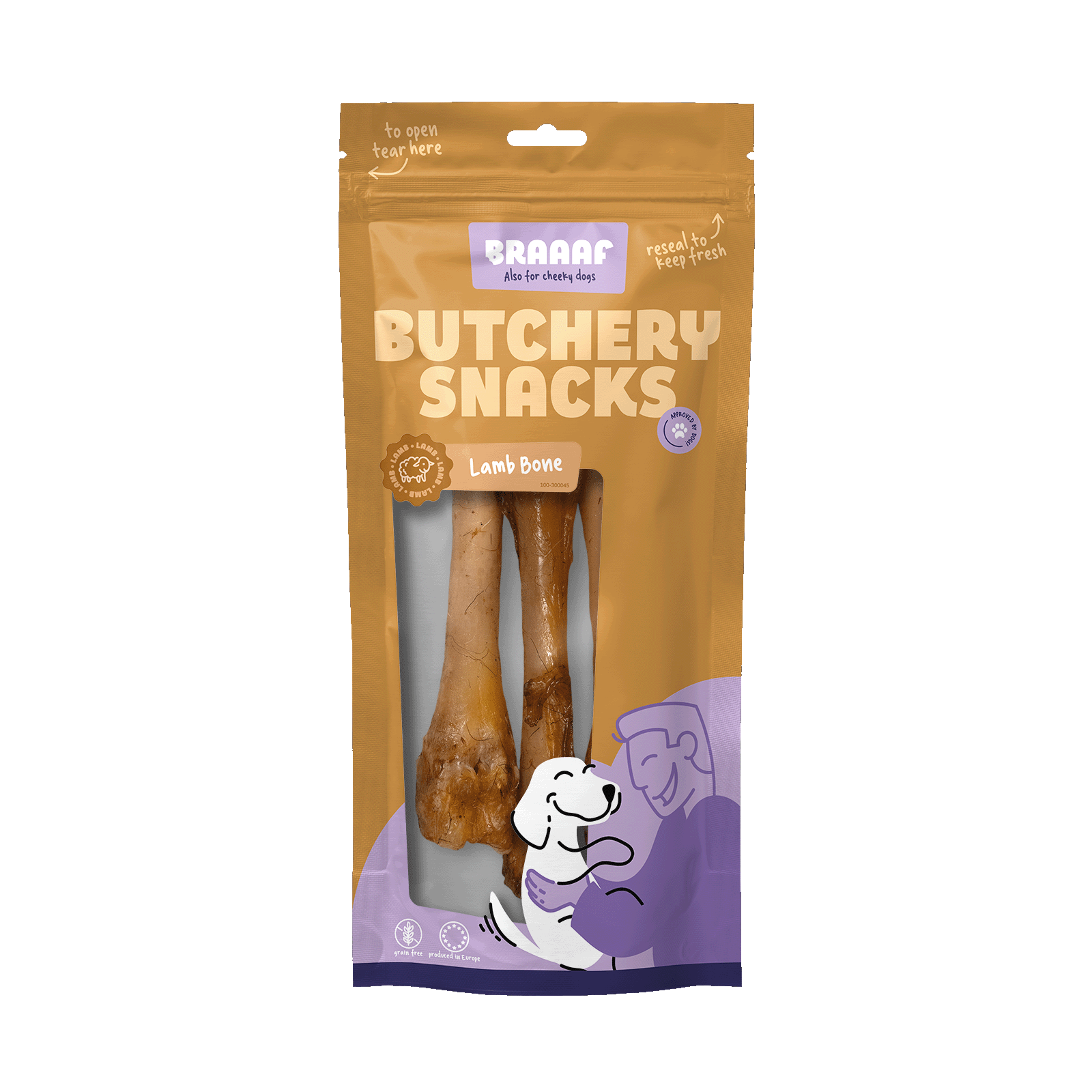 Braaaf Butchery Snacks Lamsbeen 3 stuks