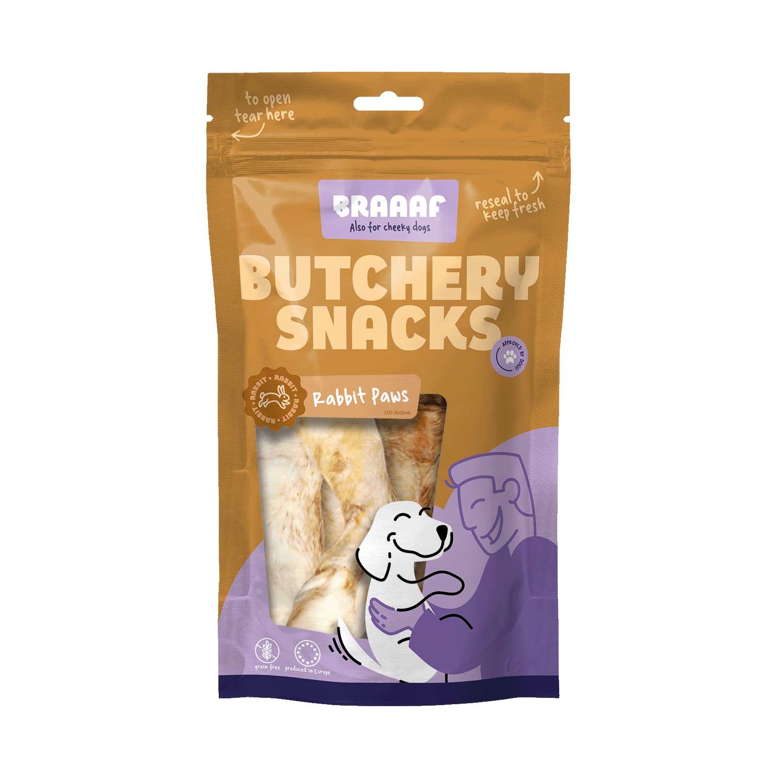 Braaaf Butchery Snacks Konijnenpootjes 100 g