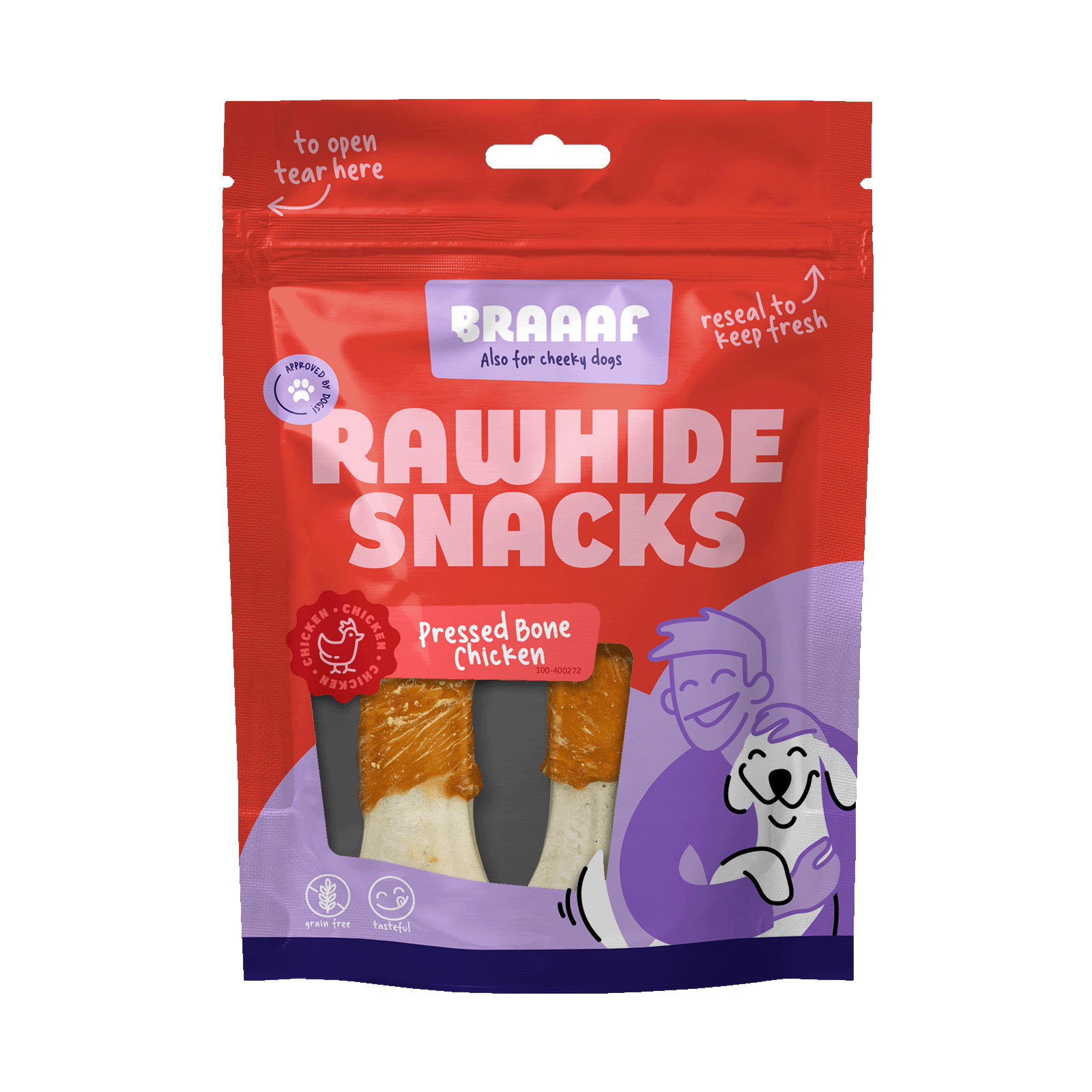 Braaaf Rawhide Pressed Bone Kip - 12,5 cm