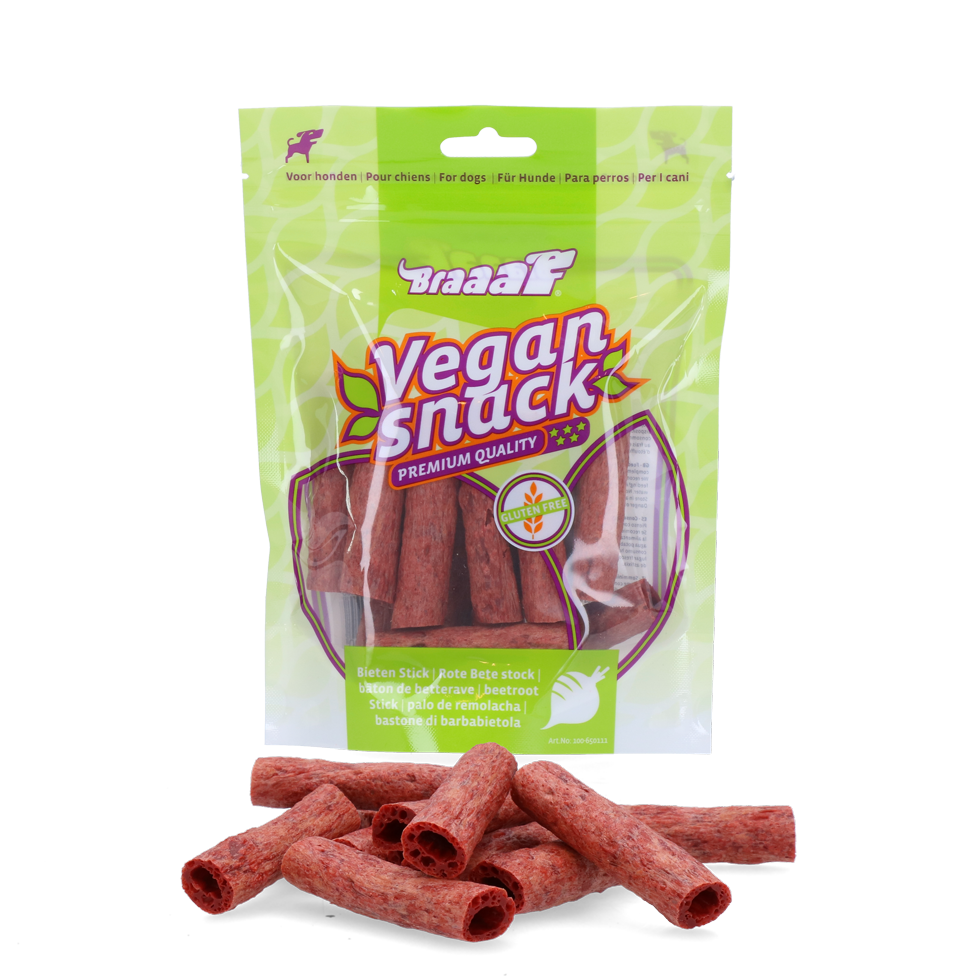 Braaaf Vegan Snack Rode Biet Stick - 6 cm