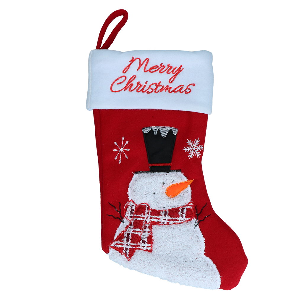 Kerstsokken Christmas Stocking Wooly Snowman