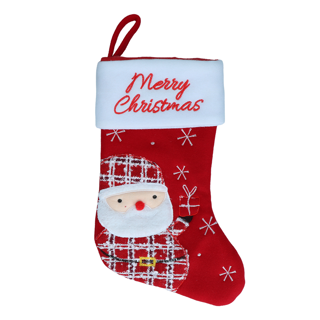 Kerstsokken Christmas Stocking Wooly Santa
