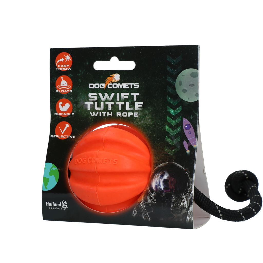 Dog Comets Swift Tuttle Met Touw Oranje
