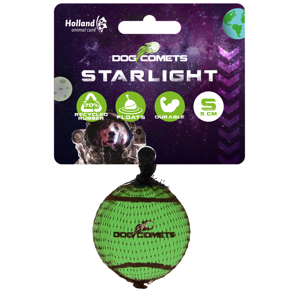 Dog Comets Tennisbal Starlight S Groen