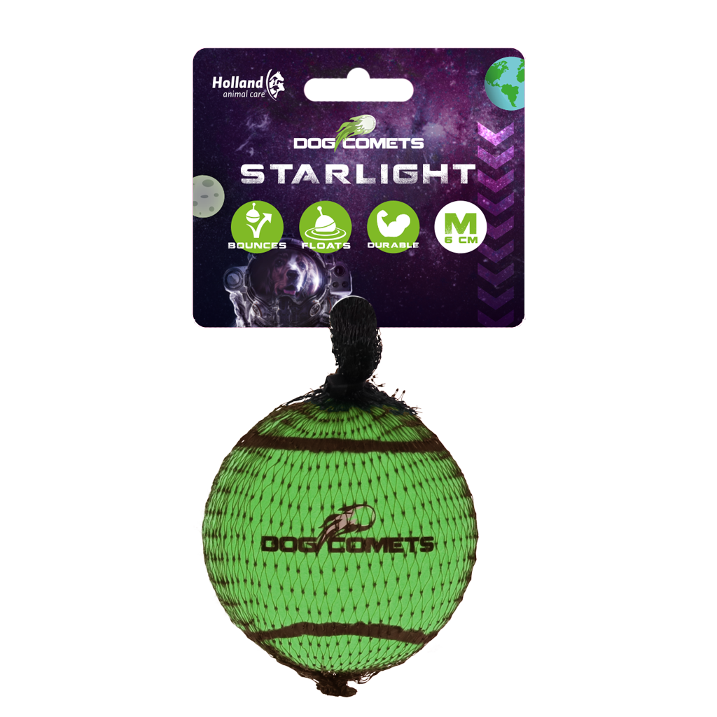 Dog Comets Tennisbal Starlight M Groen
