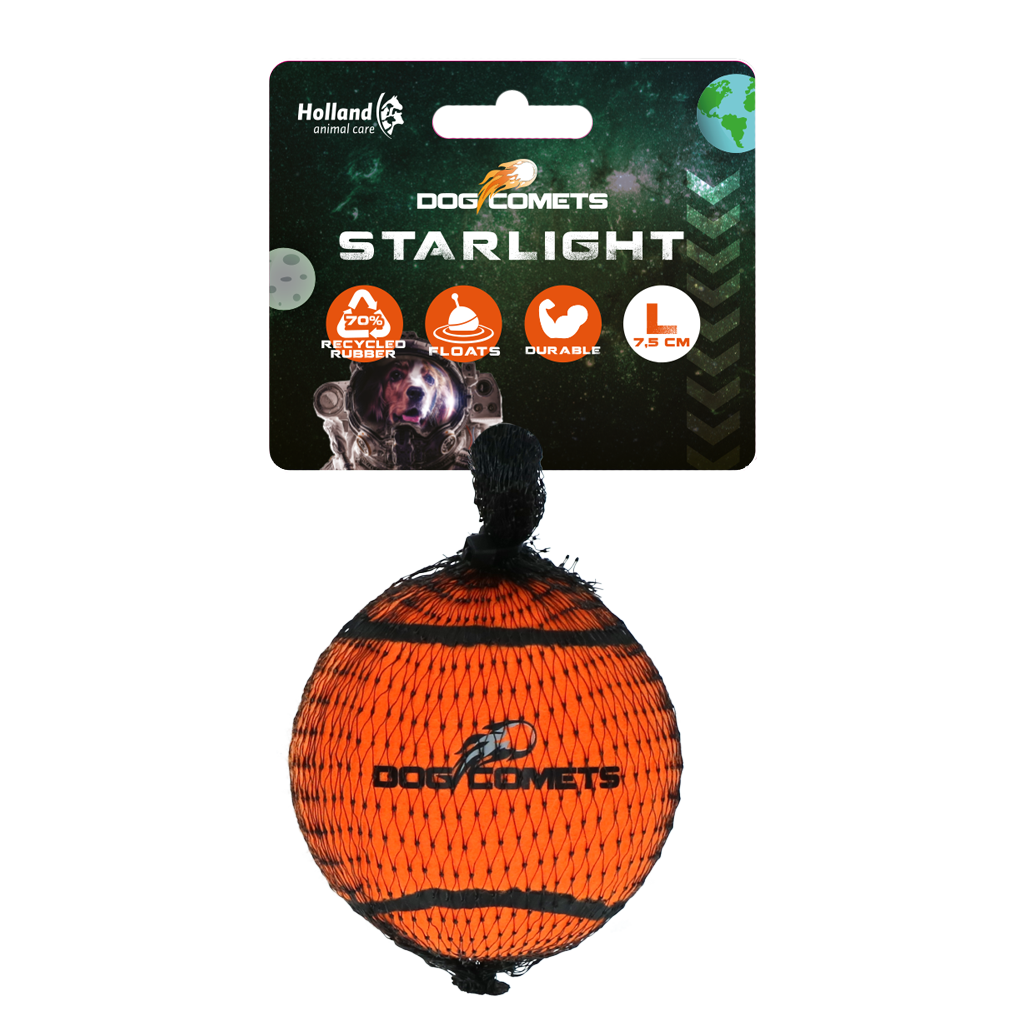 Dog Comets Tennisbal Starlight L Oranje