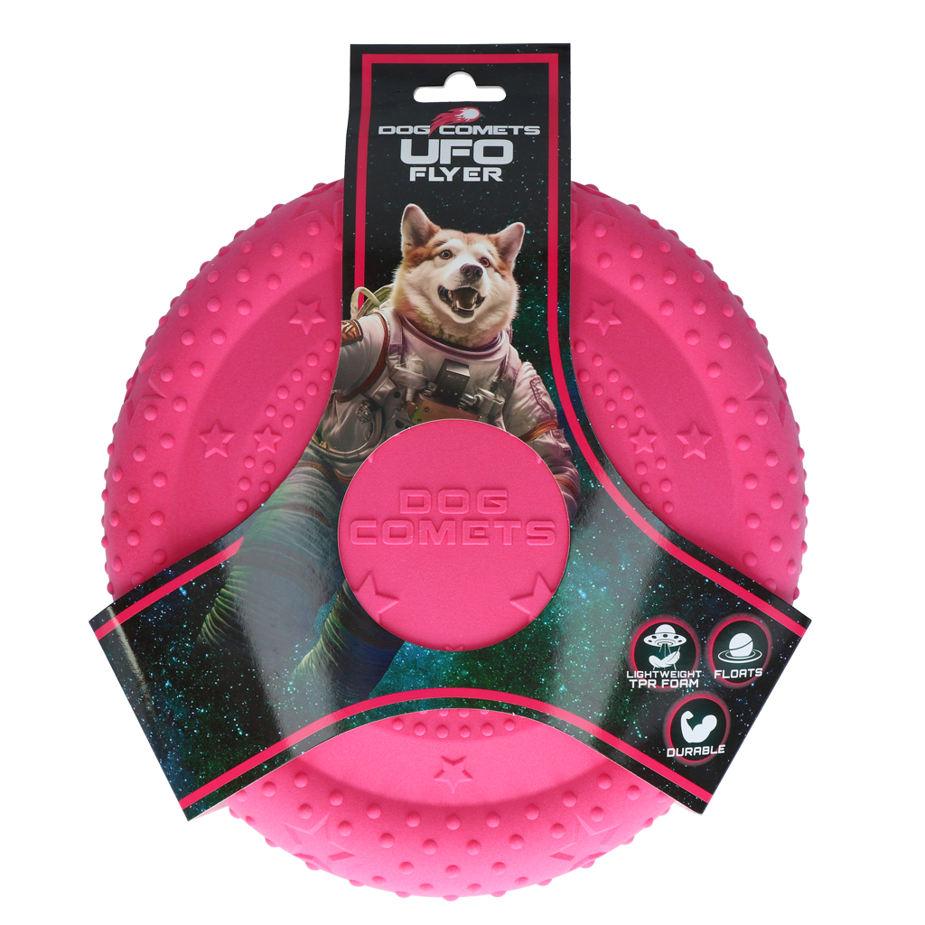 Dog Comets UFO Flyer Roze